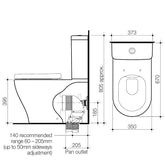CAROMA Luna Cleanflush Wall Faced 4S BI Suite